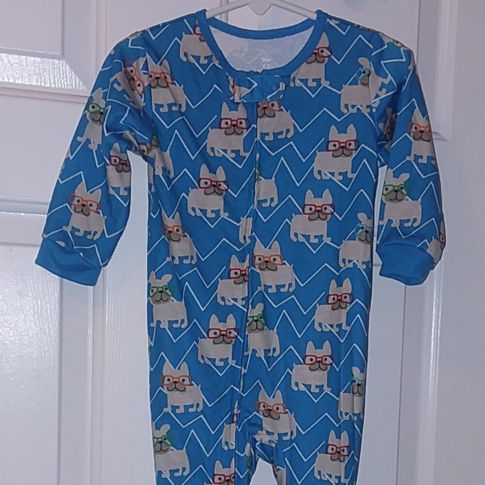 Koala Kids Silky soft footed footie pajama, zip-up, NEW
